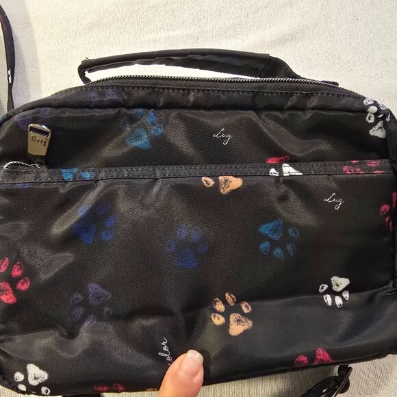 Lug Scoop NEW Black SE Crossbody Bag Paws Black NWOT 1764-A Dog Cat Puppy Kitty - Picture 5 of 16